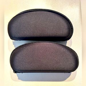 Sunglass Cases Set of Two Black NEW Eyeglass Readers Cover Eyewear Zippered